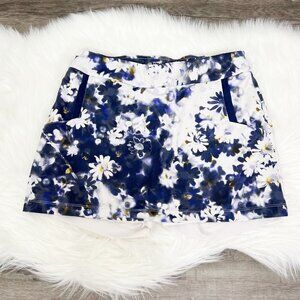 EP New York Blue White Floral Golf Tennis Skort Womens Small Athleisure